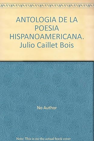 Antología De La Poesía Latinoamericana – Caillet-Bois